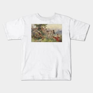 Happy Arcadia by Konstantin Makovsky Kids T-Shirt